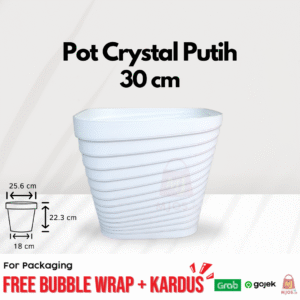 Pot Crystal Putih 30cm